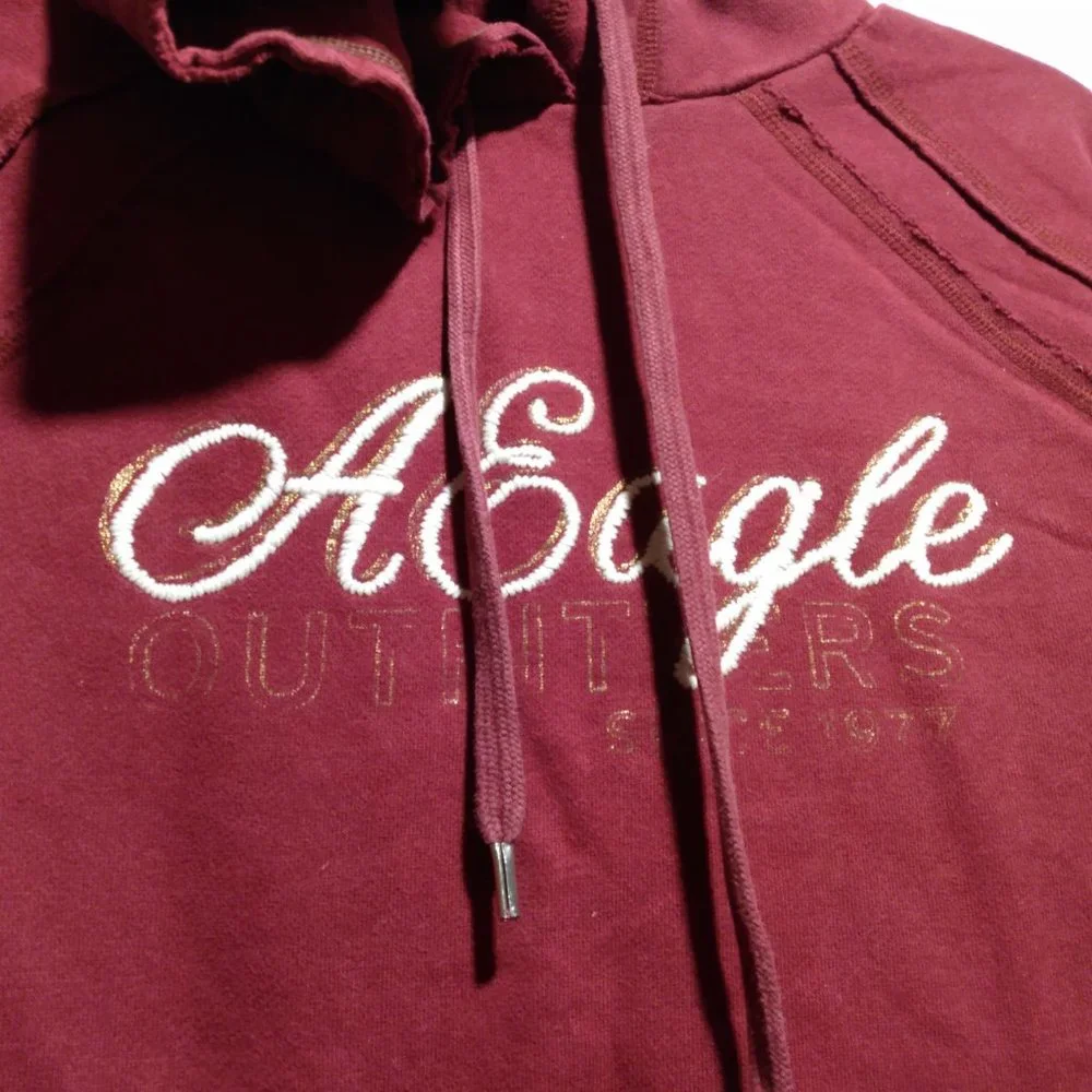 SOLD Burgundy American Eagle Hoodie - Picture 2 of 7